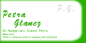 petra glancz business card